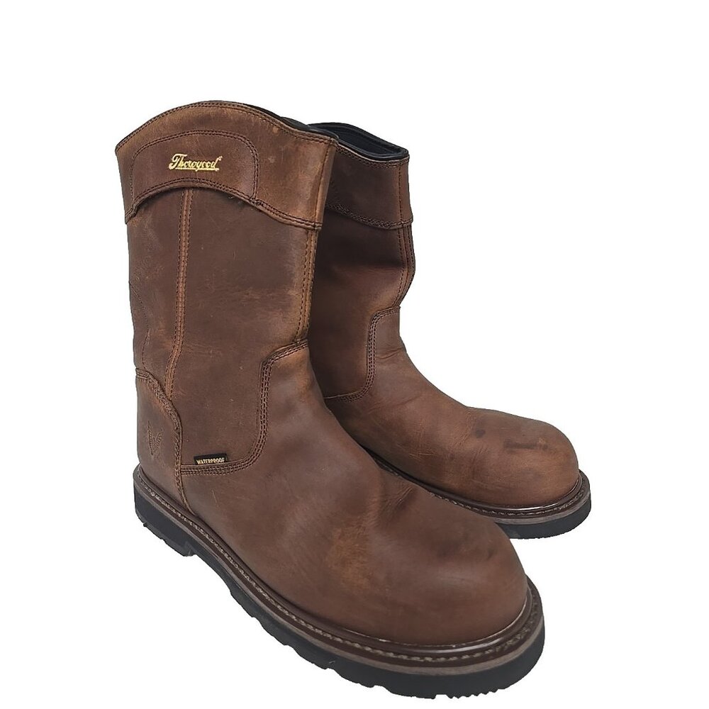 Thorogood Men's 11 "Composite Toe 804-4343 WP Wellington Work Boot Brown 13W